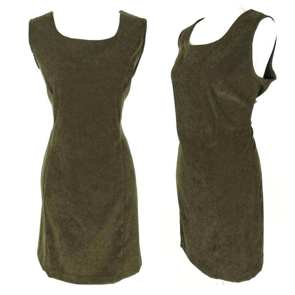 Fashion Bug working girl shift midi dress green